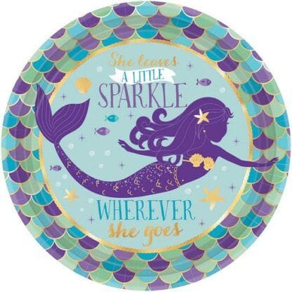 Mermaid 'Mermaid Wishes' Small Paper Plates (8ct)