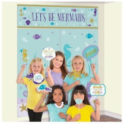 Mermaid Wishes Scene Setter with Photo Booth Props