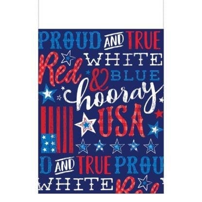 Proud & True Patriotic Plastic Tablecover - Image 2