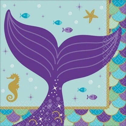 Wishful Mermaid Beverage Napkins (16)