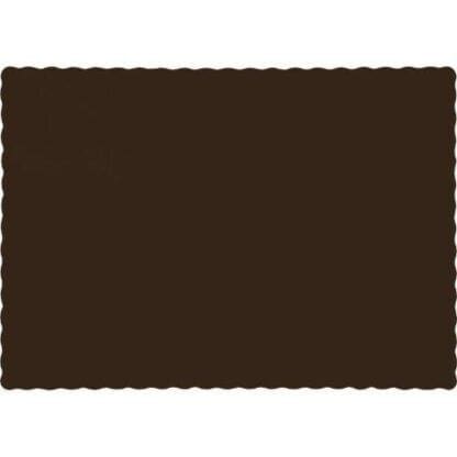 Creative Converting Touch of Color Placemats, 9.5" X 13.375", Chocolate Brown, 50 Ct