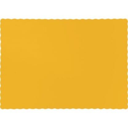 Placemats, 9.5" X 13.375", School Bus Yellow, 50 Ct