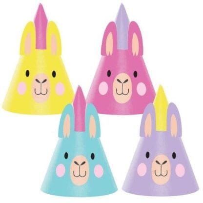 Llama Party Party Hat - Set of Eight