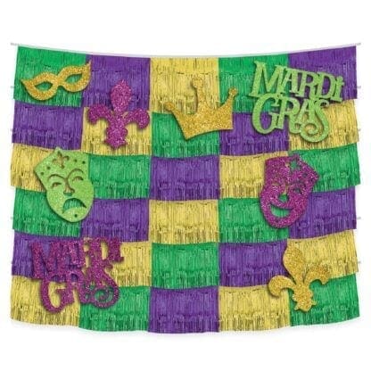 Mardi Gras Fringe Backdrop Set