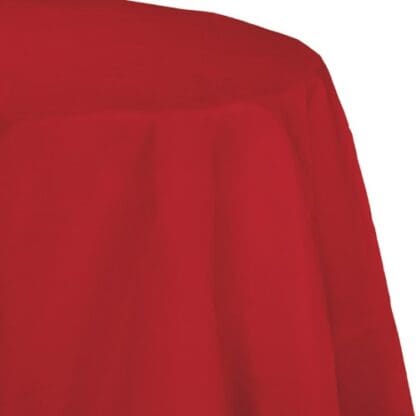 Classic Red Paper Octy Round Tablecloth, 82in