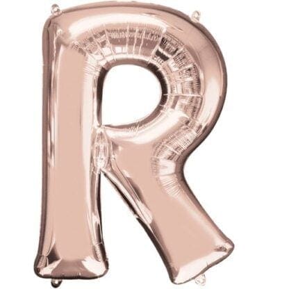 89770 37 in. Letter R Rose Gold Balloon