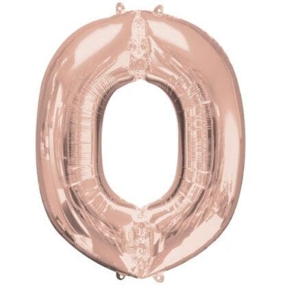 37 in. Letter O Rose Gold Balloon