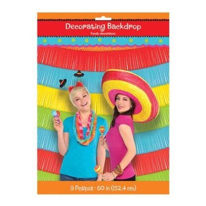 Fiesta Time Deluxe Fringe Backdrop