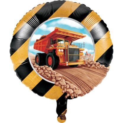 Big Dig Construction Metallic Balloon 18"