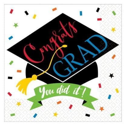 You Did It Grad Beverage Napkins 125ct Size Napkin - Image 2