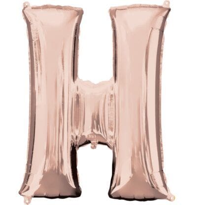 89760 37 in. Letter H Rose Gold Balloon