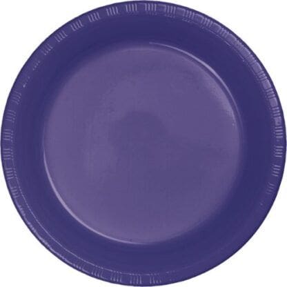 Heavy Duty Plastic Plates, 7", Purple, 20 Ct