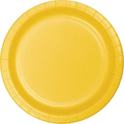 7'' Luncheon Plates - 24-Pack, School Bus Yellow