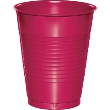 Plastic Cups, 16 Oz, Hot Magenta, 20 Ct