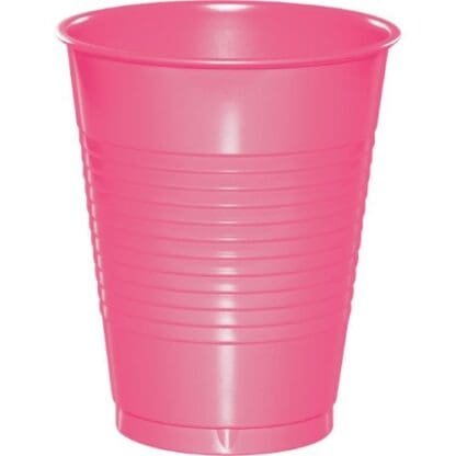 Candy Pink Plastic Cups, 20 Pk