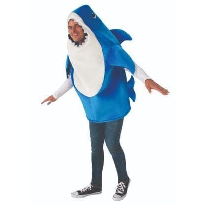 Adult Men's Daddy Shark Costume Size Standard Halloween Multi-Colored