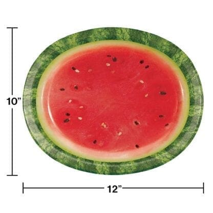 Watermelon Picnic Oval Plates