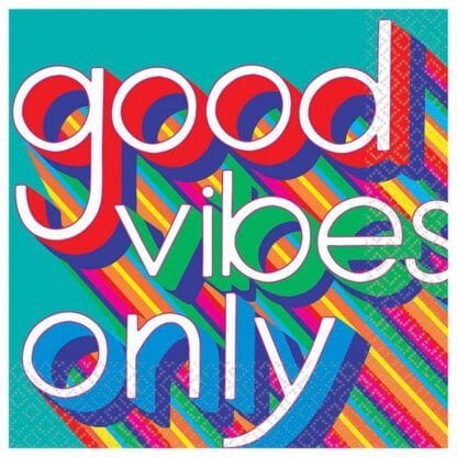 Good Vibes 70s Lunch Napkins 16ct