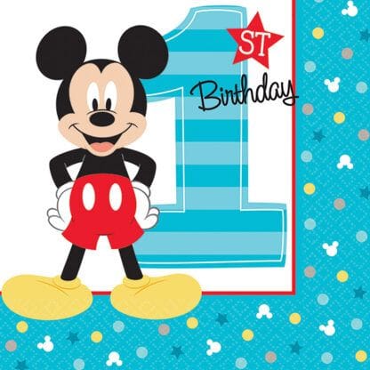 Mickey's Fun to Be One Beverage Napkins (16 Count)