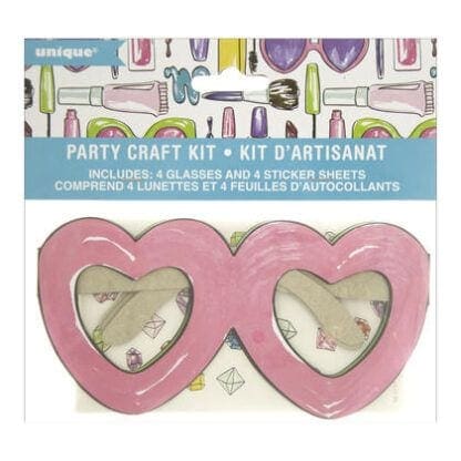 DIY Heart Glasses Party Craft Kit for 4 - Image 2