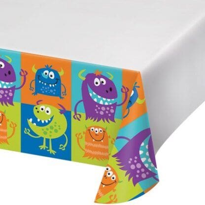 Fun Monsters Printed Plastic Table Cover 88"