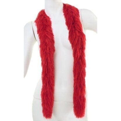 Red Faux Fur Boa (6', 190 Grams)