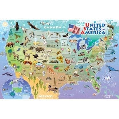 Cobble Hill Map of the USA 48 Piece Children's Puzzles