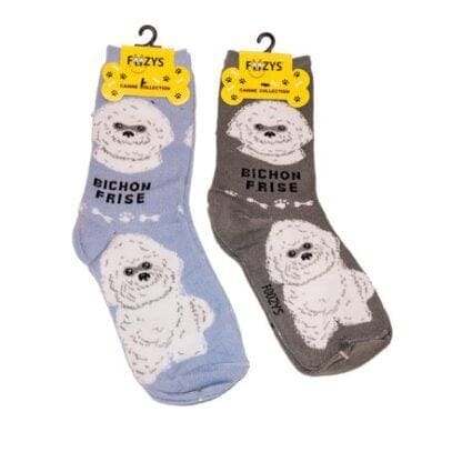 Foozys Unisex Crew Socks Canine Collection (Bichon Frise) - Image 2