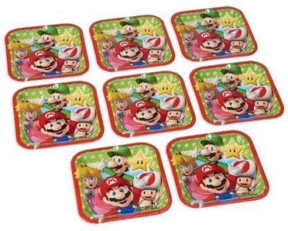 Super Mario Bros. 7" Square Paper Plates, 8 Count