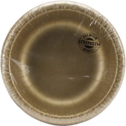 Paper Bowl, 20 Oz, 20pk, Glittering Gold