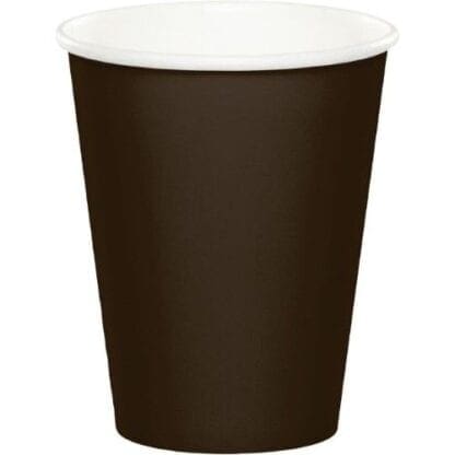 24ct Chocolate Brown Disposable Cups