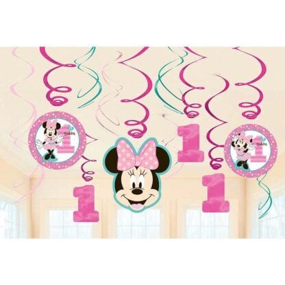 Minnie's Fun to Be One Foil Swirl Decorations (12 Pieces)