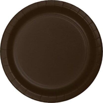 Chocolate Brown 7" Dessert Plates - 24ct