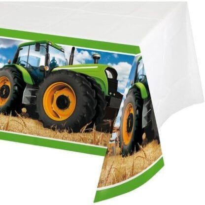 Tractor Time Plastic Tablecloth