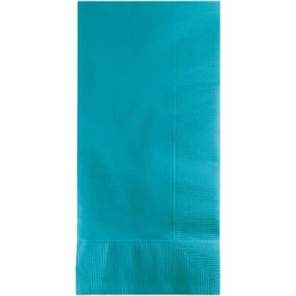 50 Napkins, Bermuda Blue Paper Dinner Napkins