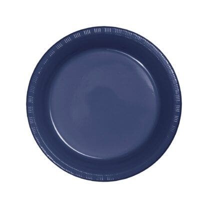 Dinner Plastic Plate, 9", Navy, 20 Ct