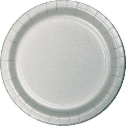 Banquet Plate, 10", Shimmering Silver, 24 Ct