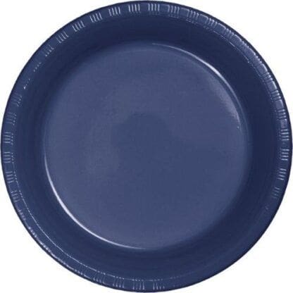 Plastic Lunch Plate, 7", Navy, 20 Ct