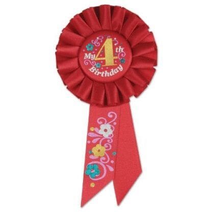 My 4th Birthday Rosette