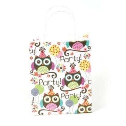 Wholesale Party Owl Euro Medium Printed Gift Bag(60x$0.83)