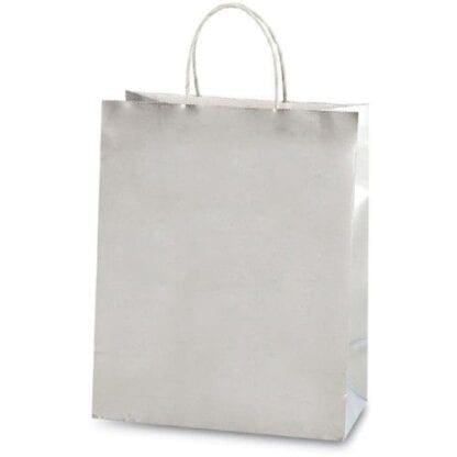 Flomo GB517R Euro Medium Silver Gift Bag, Case of 60