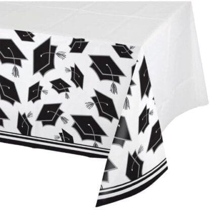 School Spirit White Plastic Tablecloth - Image 2