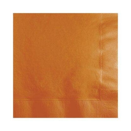 Pumpkin Spice Orange Beverage Napkins, 50-Pack