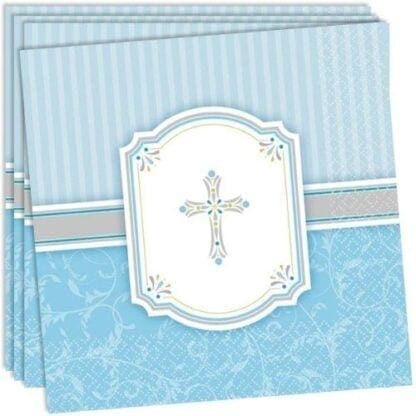 Blessings Blue Lunch Napkins 16ct