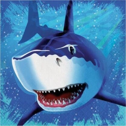 Party Creations Shark Splash Lunch Napkins, 16 Ct