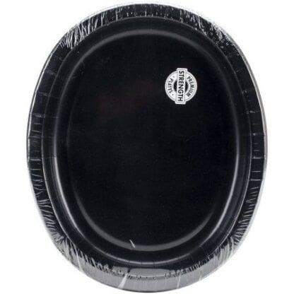 Black VelvetOval Platter, 10" X 12", 8Pk