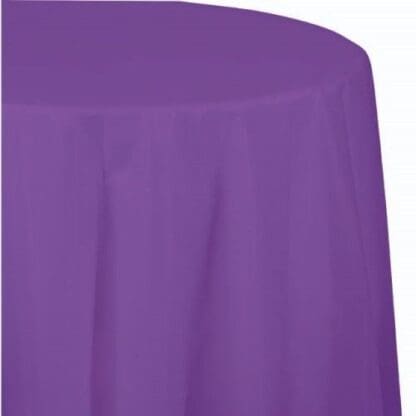 Plastic Tablecover, Octy Round, 82", Amethyst, 1 Ct