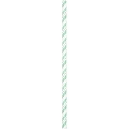 7 3/4 Jumbo Fresh Mint Paper Straws - 24/Pack