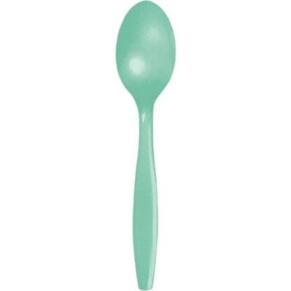 Touch of Color Fresh Mint Green Plastic Spoons, 24 Pack (318872),Size: Med