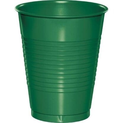 Plastic Cups, 16 Oz, Emerald Green, 20 Ct